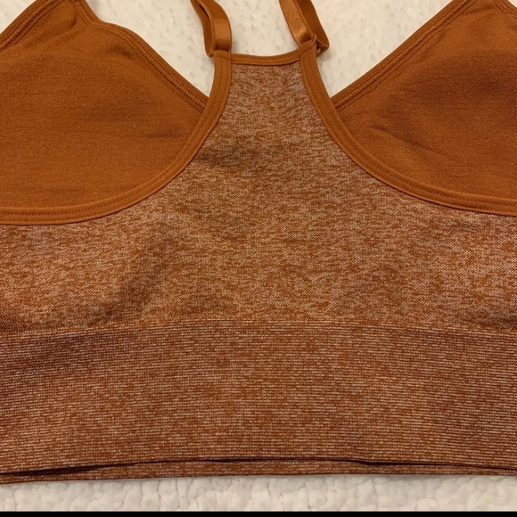 NWT Victoria’s Secret PINK Active Sports Bra Seamless Racerback Orange Size M - Picture 7 of 8